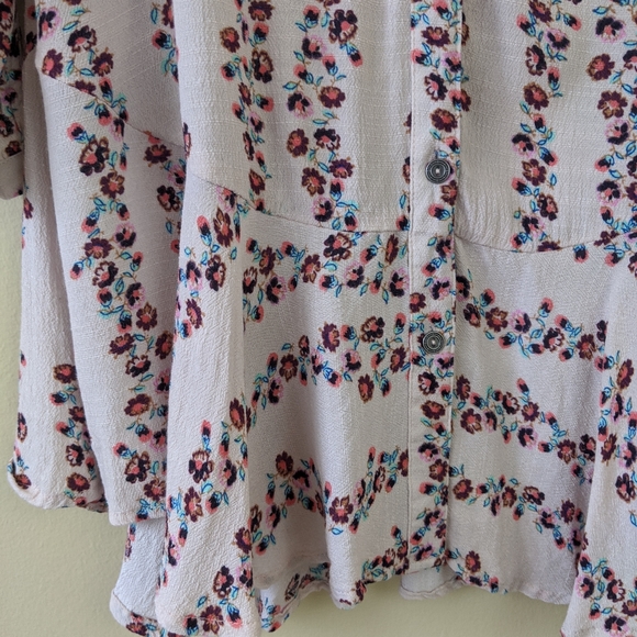 Free People Floral Button Up Dress XS - Picture 5 of 7
